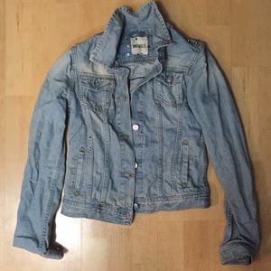 Studded Brandy Melville Jean Jacket w/ Cross (S)